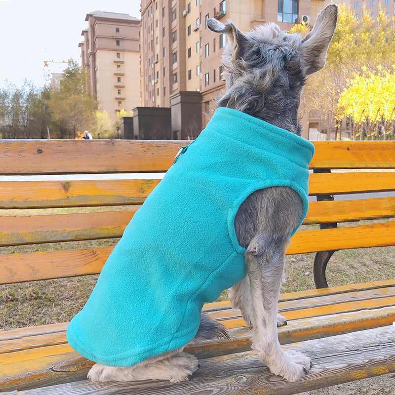 CozyWalk™ Fleece Vest – Warm Pet Jacket with Built‑In Leash Hook